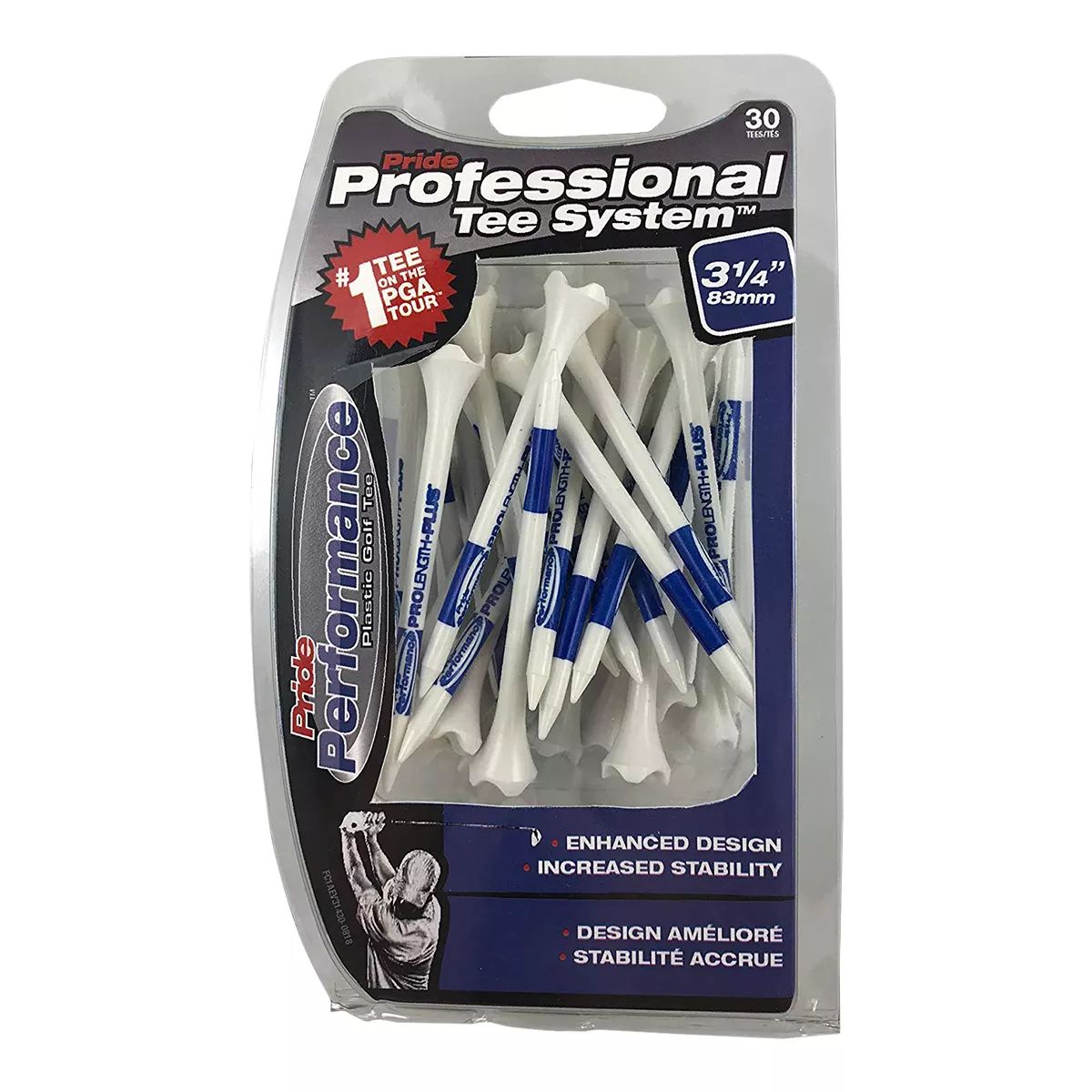 Pride Performance PTS 3 1/4 Tees - 30 Pack Front_Flat