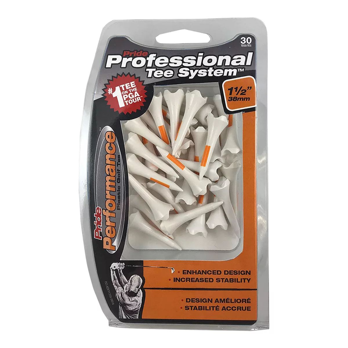 Pride Performance PTS 1 1/2 Tees - 30 Pack Front_Flat