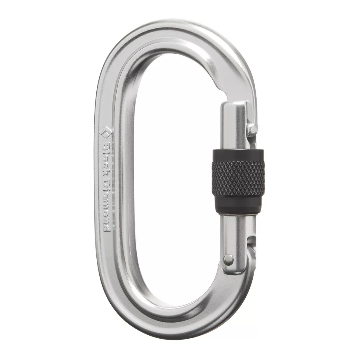 Black Diamond Oval Keylock Screwgate Carabiner Front_Flat