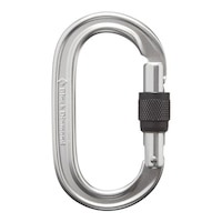 Black Diamond Oval Keylock Screwgate Carabiner Front_Flat