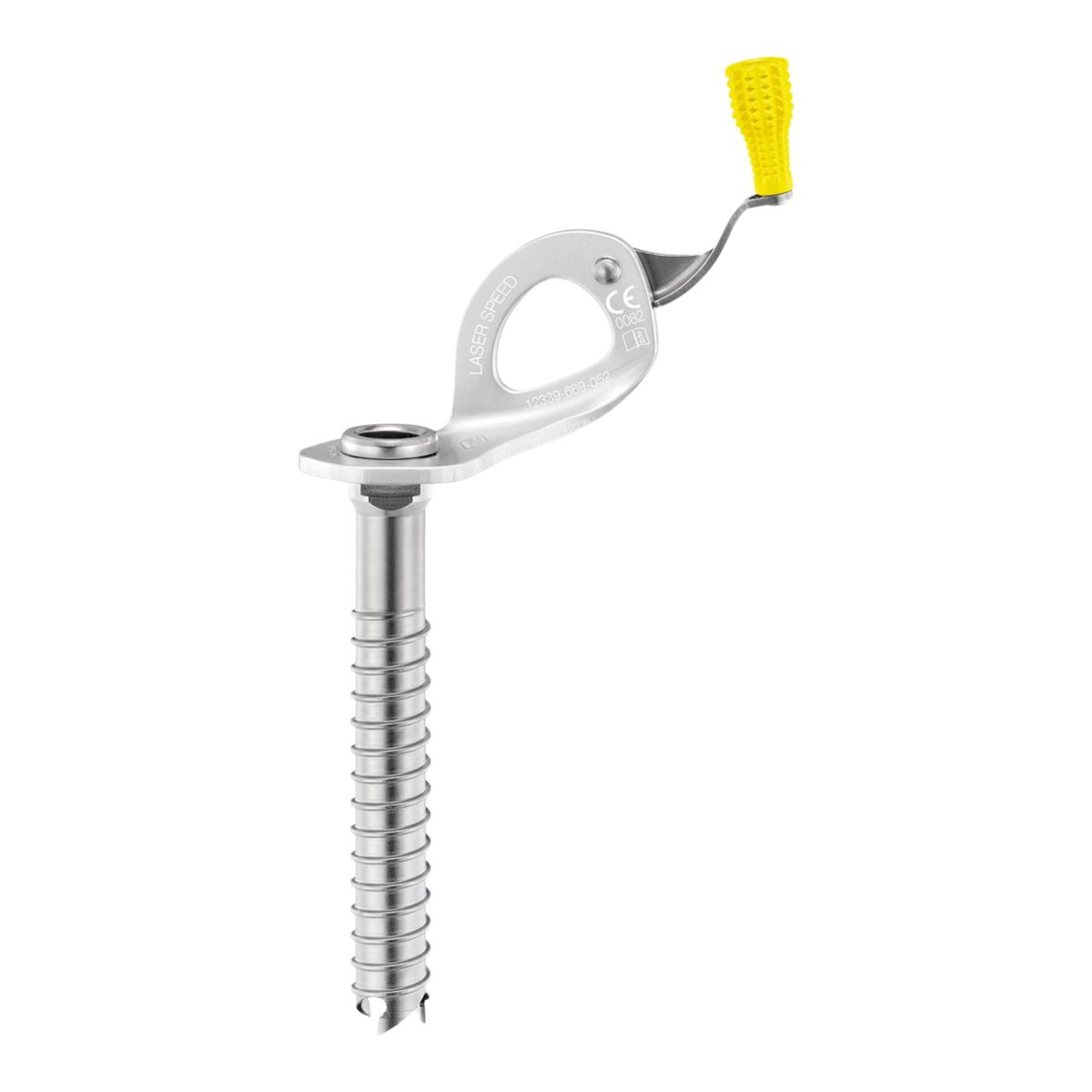 Petzl Laser Speed 13 cm Ice Screw Front_Three_Fourths_Angled_Left