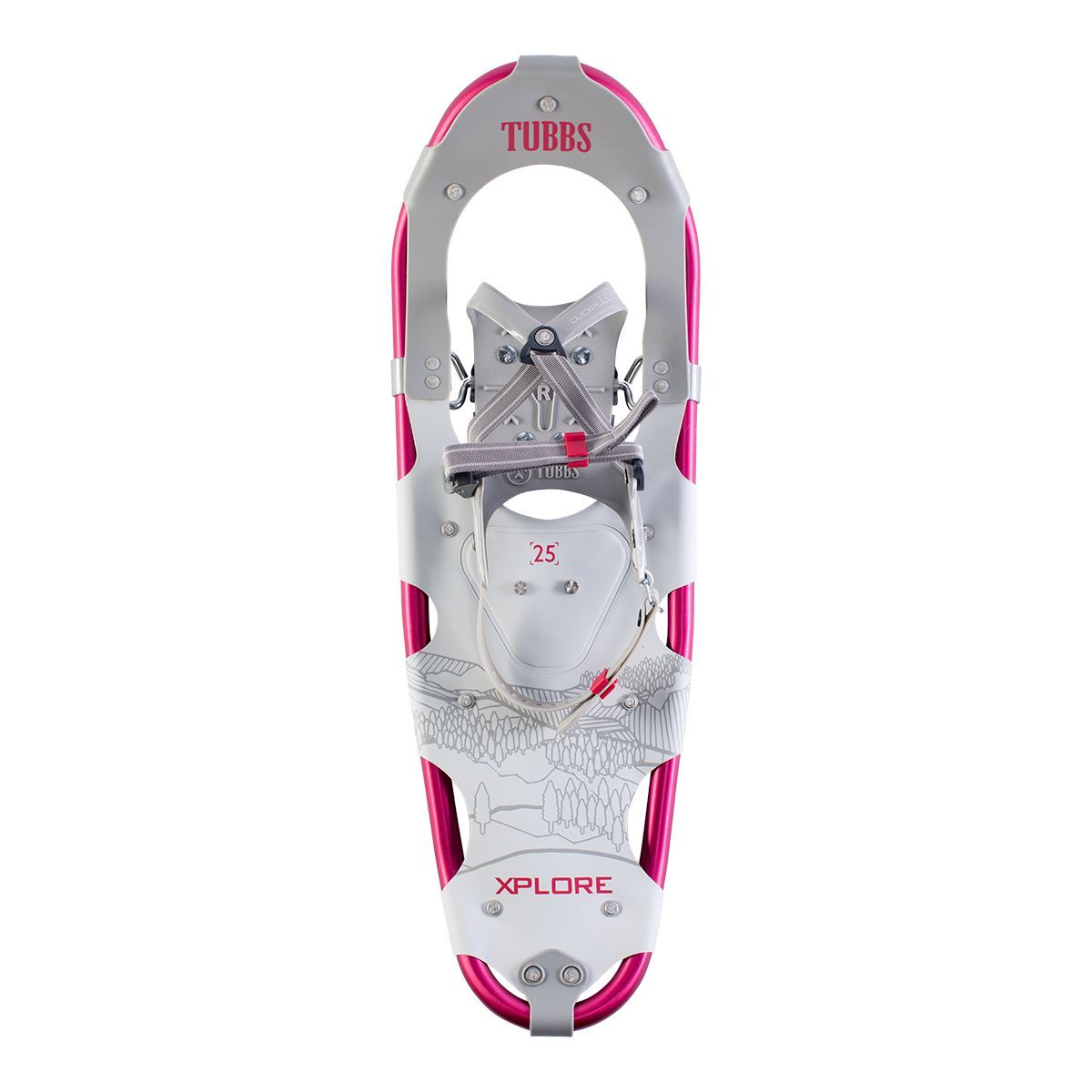 Tubbs Women's Xplore 25 Inch Snowshoes 2019 Overhead_Flat