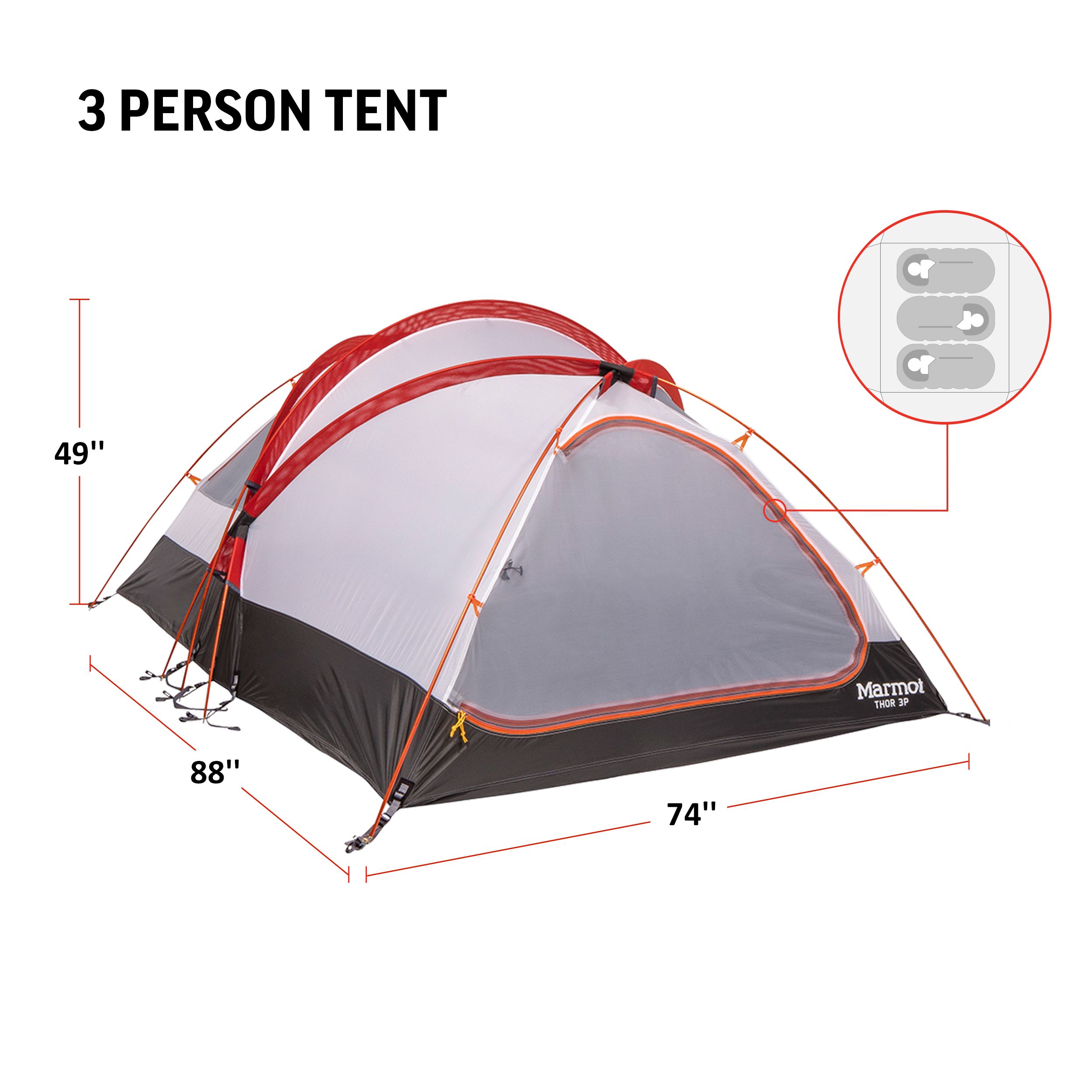 Marmot Thor 3 Person Mountain Tent Atmosphere