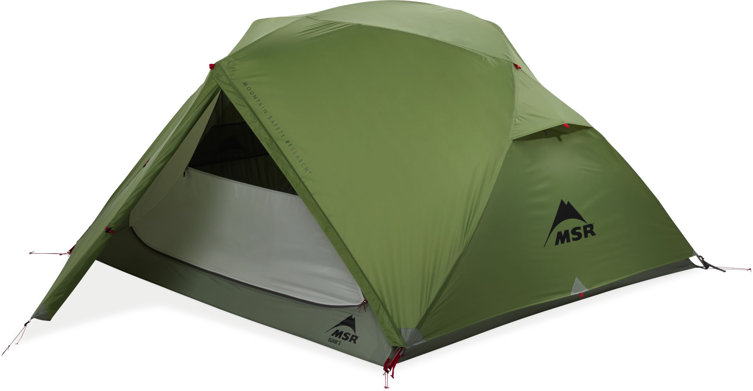 MSR Elixir 3 Person Tent With Footprint Front_Angled_Left