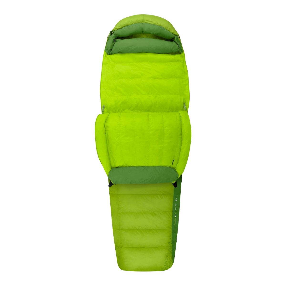 Sea To Summit Ascent II 15°F/-10°C Left Zipper Regular Sleeping Bag Overhead_Flat