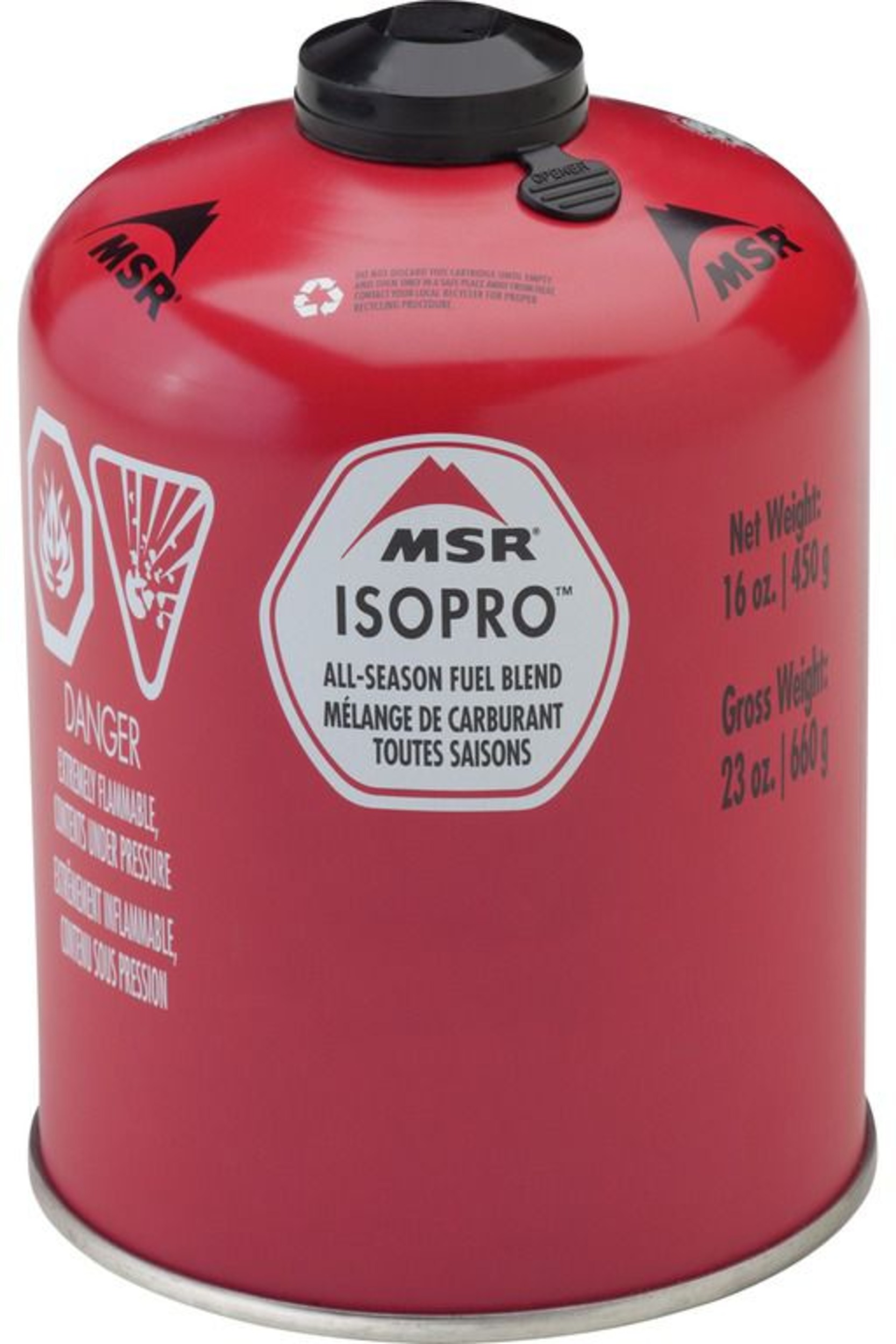 MSR® IsoPro 450 g Fuel Canister Front_Elevated