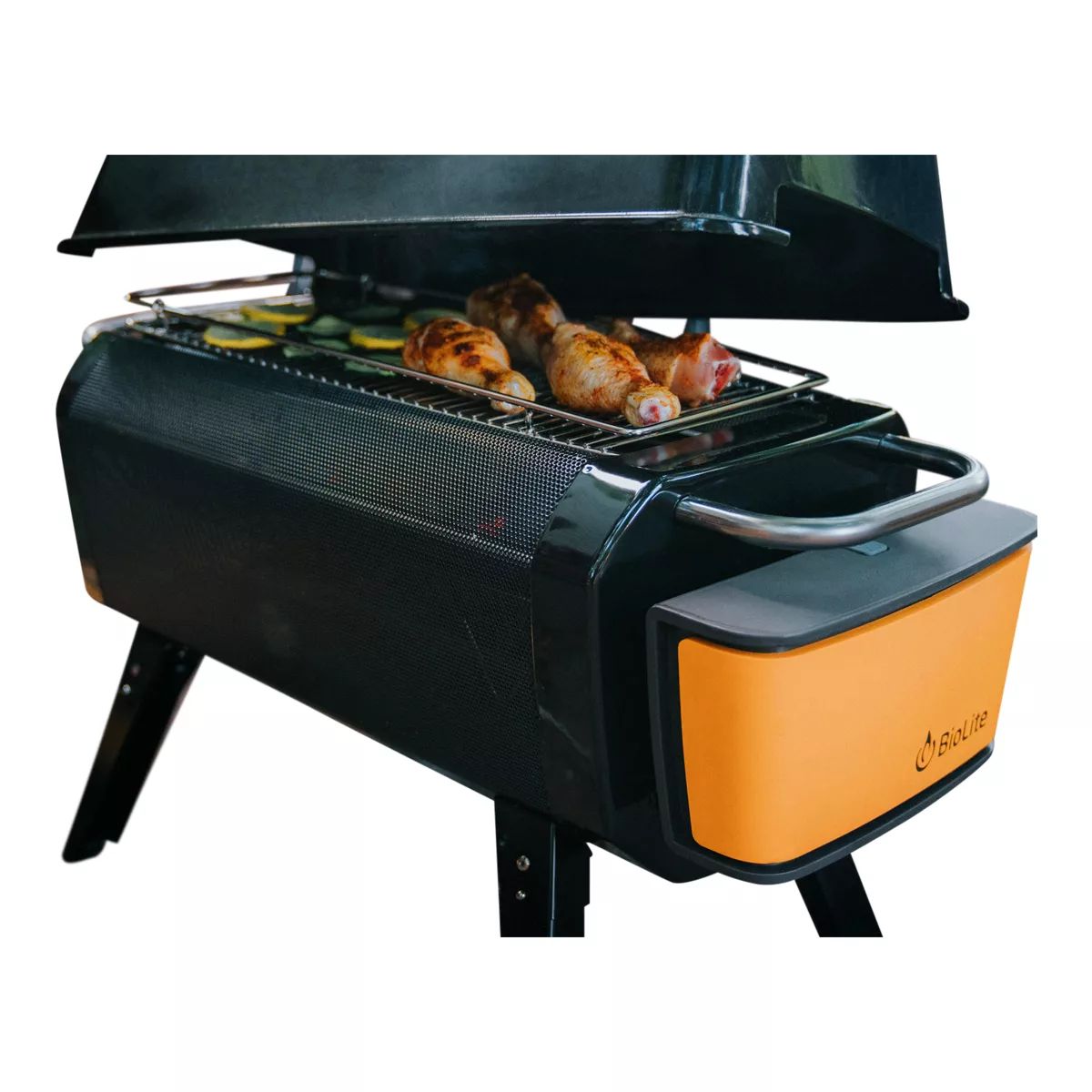BioLite FirePit Stainless Steel Grill Lid CloseUp