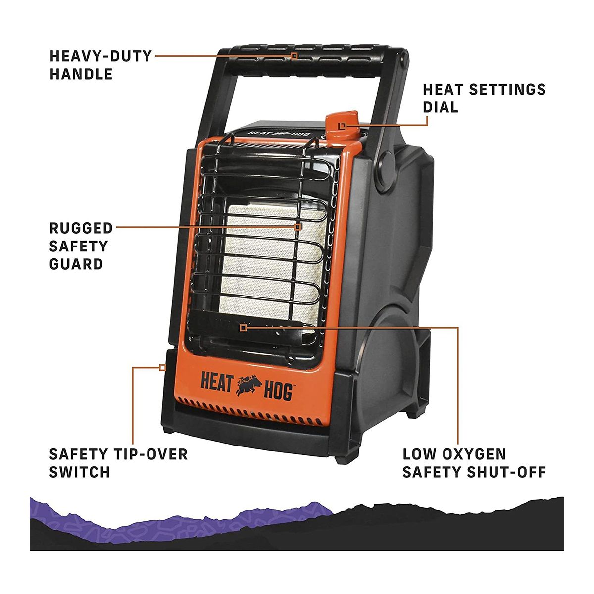 Heat Hog 9,000 BTU LP Propane Portable Heater Front_Three_Fourths_Angled_Left
