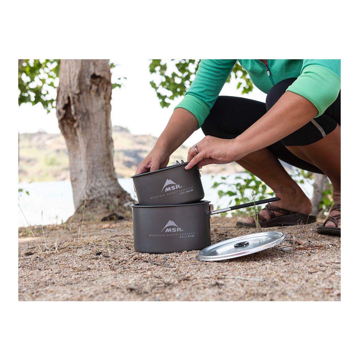 MSR Ceramic 2 Pot Camping Cook Set Front_Flat