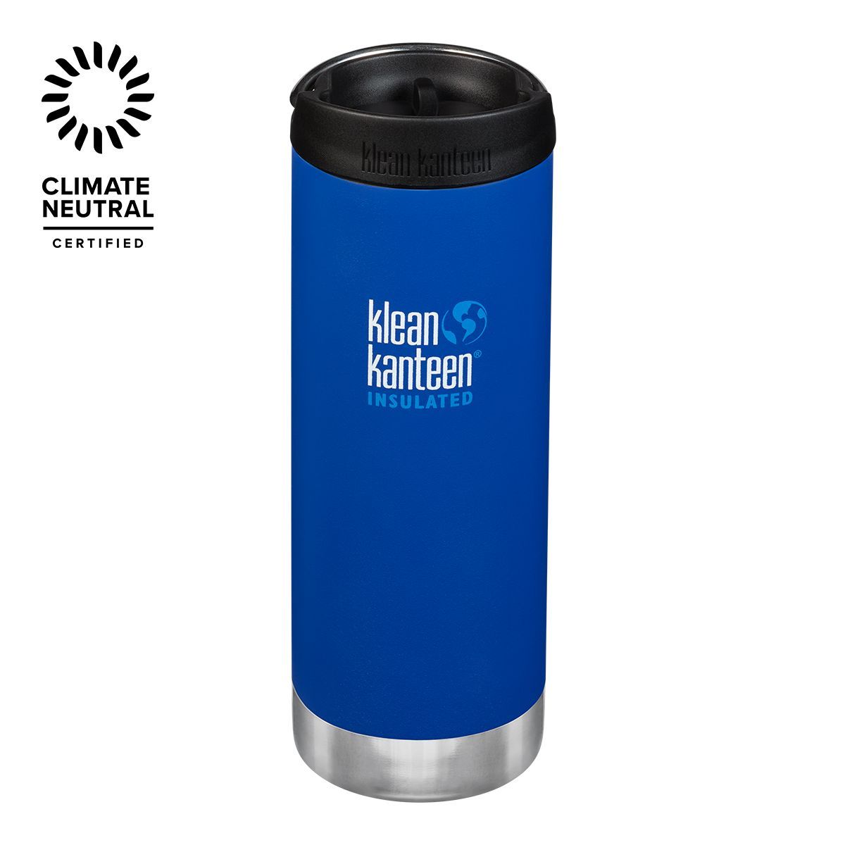 Klean Kanteen TK Wide 16 oz Water Bottle, Sip Lid, Insulated Stainless Steel, Chip Resistant Front_Elevated