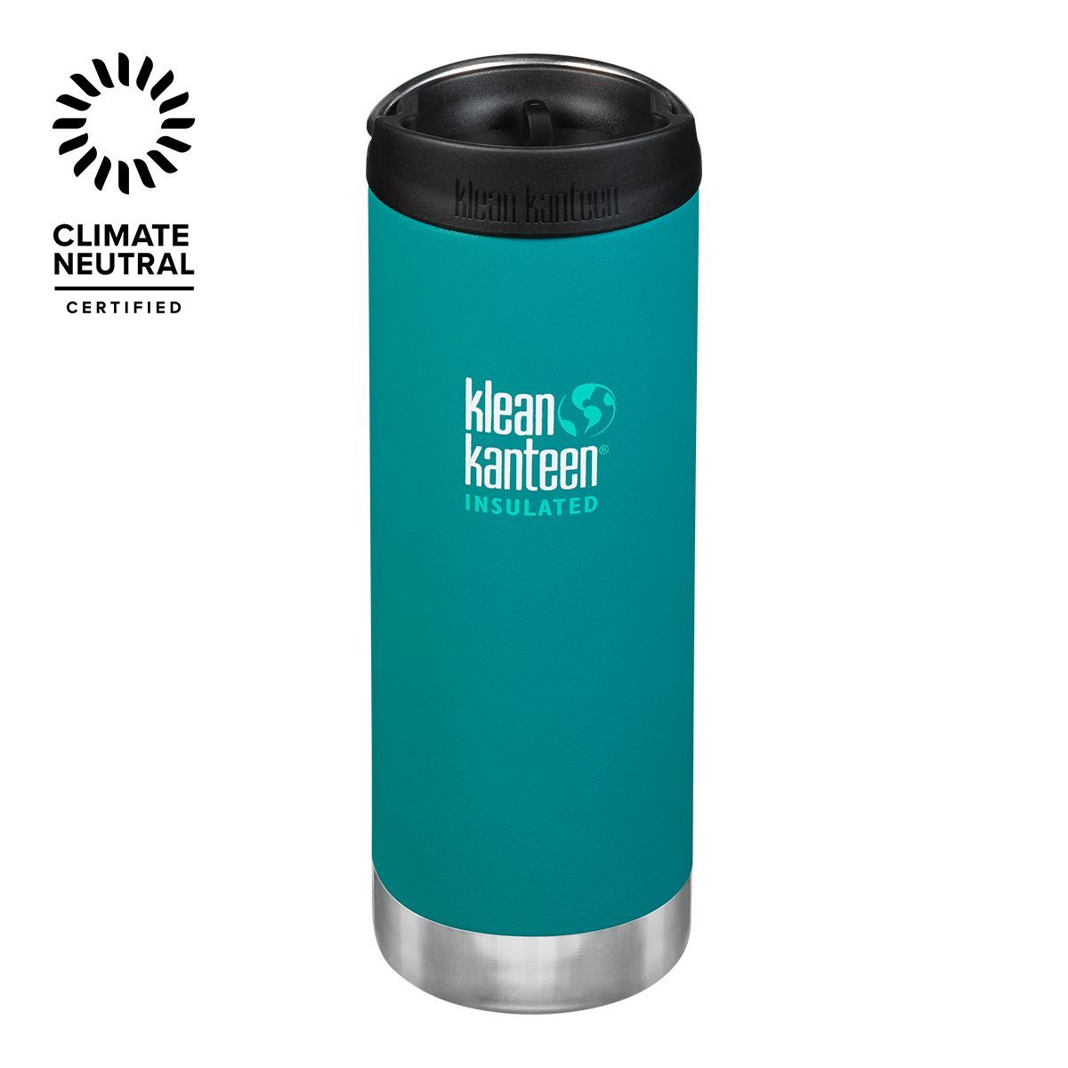 Klean Kanteen 16 oz Tumbler, Screw Cap, Insulated Stainless Steel, Chip Resistant Front_Elevated