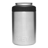 YETI Rambler 2.0 12 oz Can Sleeve/Koozie, Screw Cap, Insulated Stainless Steel Front_Flat