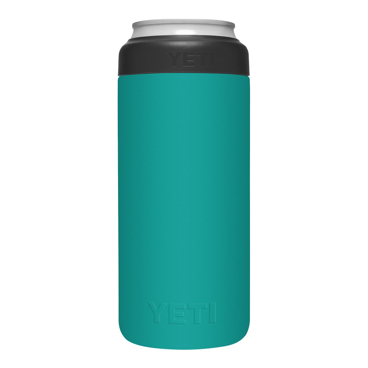 YETI Rambler Slim Can 12 oz Can Sleeve/Koozie, Screw Cap, Insulated Stainless Steel