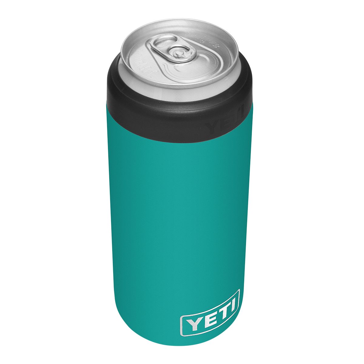 YETI Rambler Slim Can 12 oz Can Sleeve/Koozie, Screw Cap, Insulated Stainless Steel