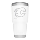 YETI Rambler Calgary Flames 30 oz Tumbler, Sliding Lid, Insulated Stainless Steel Front_Flat