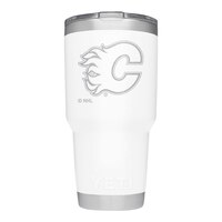 YETI Rambler Calgary Flames 30 oz Tumbler, Sliding Lid, Insulated Stainless Steel Front_Flat