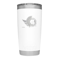 YETI Rambler Senators 20 oz Tumbler, Sliding Lid, Insulated Stainless Steel Front_Flat