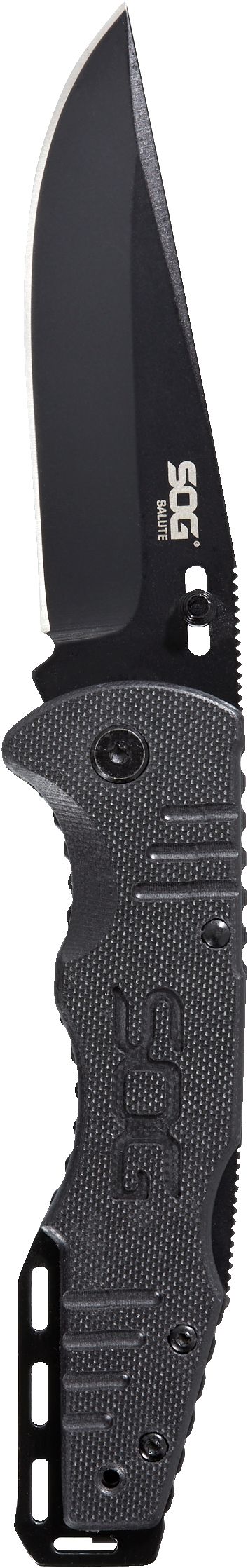SOG Salute Black Front_Flat