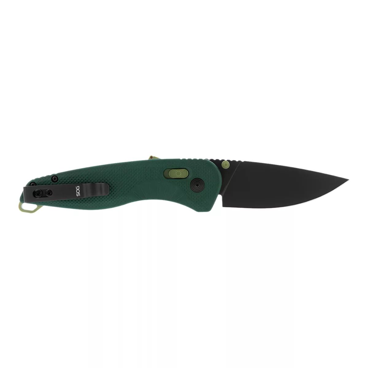 SOG Aegis Forest Moss Clip Point Blade Folding Knife Side_Right