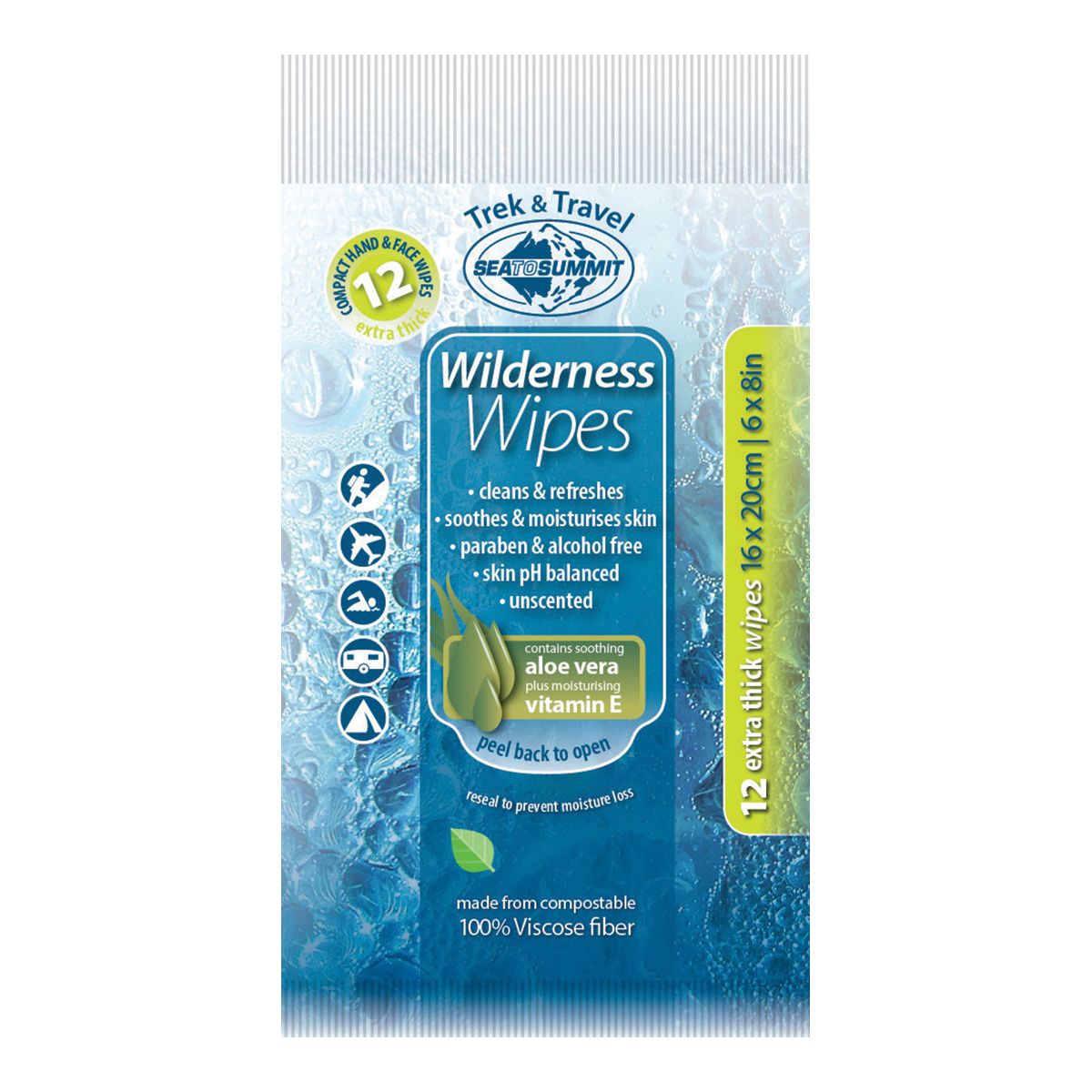 Image of Sea to Summit Wilderness Wipes Compact - 12 Pack