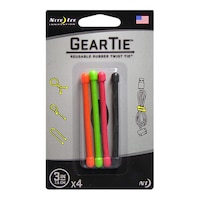 Nite Ize 3 Inch Gear Tie - 4 pk Front_Flat