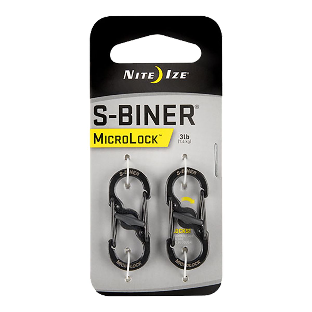 Nite Ize S-Biner MicroLock Size #0.5 - 2 pk Front_Flat