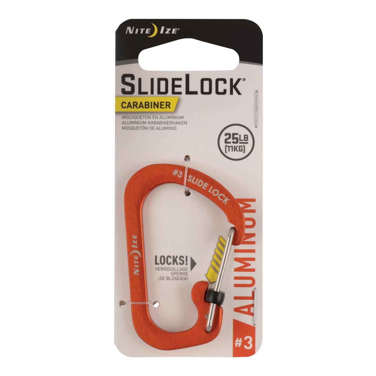 Nite Ize Aluminum Slidelock Carabiner Front_Flat