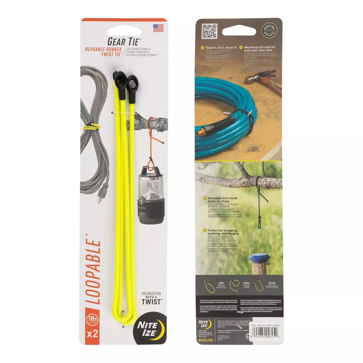 Nite Ize 18-inch Loopable Twisttie - 2 pk Composite_or_Mixed