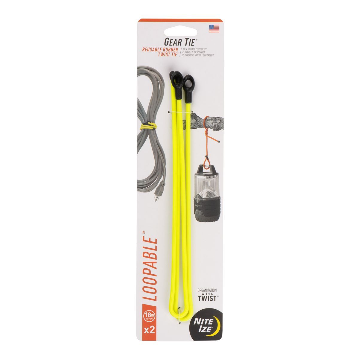 Nite Ize 18-inch Loopable Twisttie - 2 pk Front_Flat