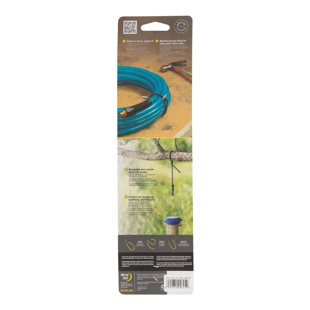 Nite Ize 18-inch Loopable Twisttie - 2 pk Back_Flat