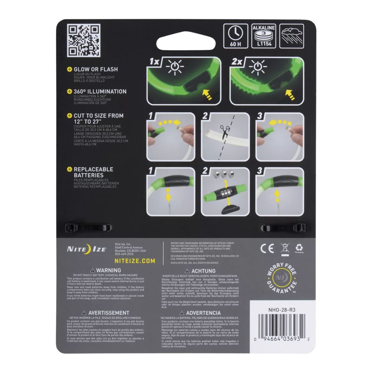 Nite Ize Nitehowl LED Safety Necklace Back_Flat