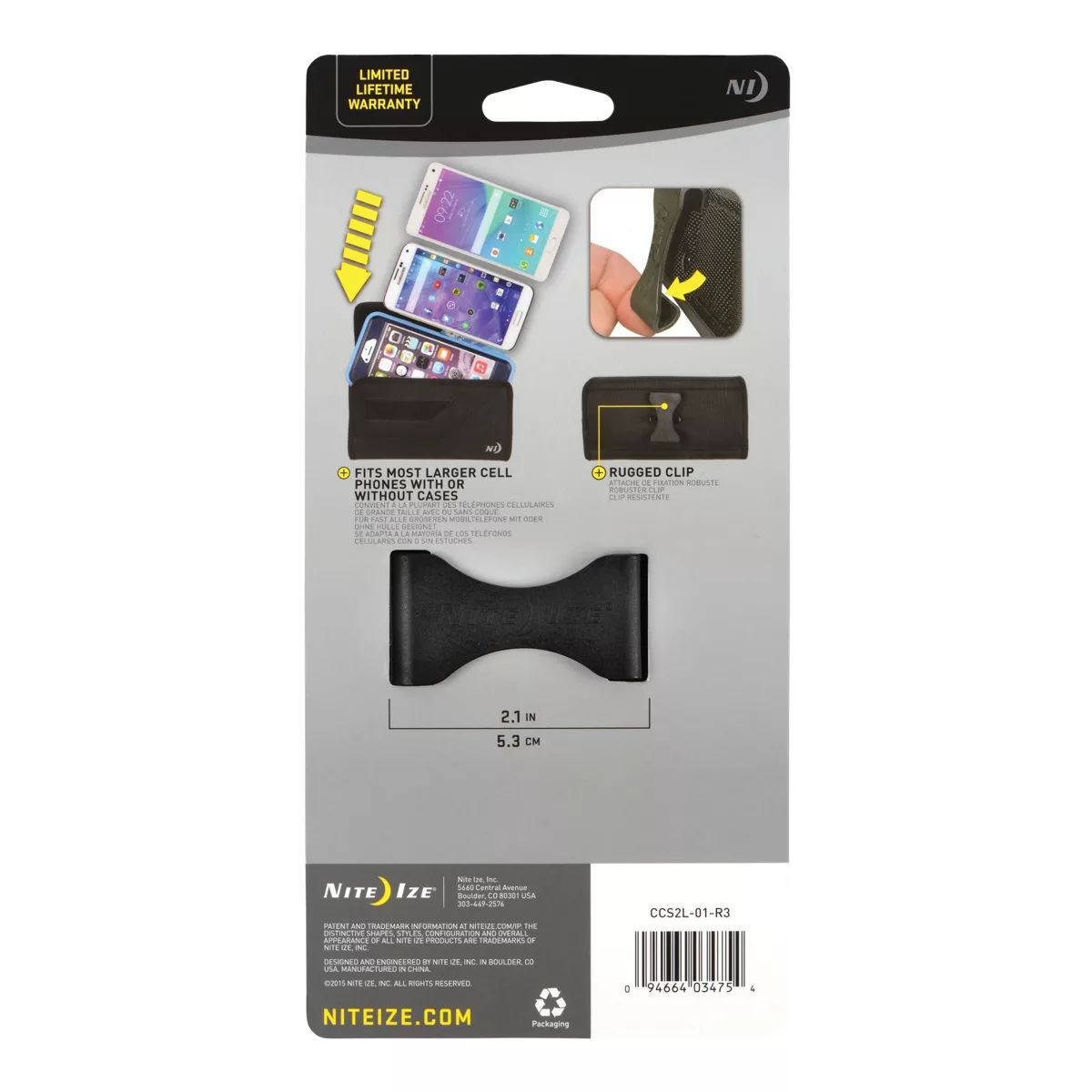 Nite Ize Clip Case Universal Holster XXL Back_Flat