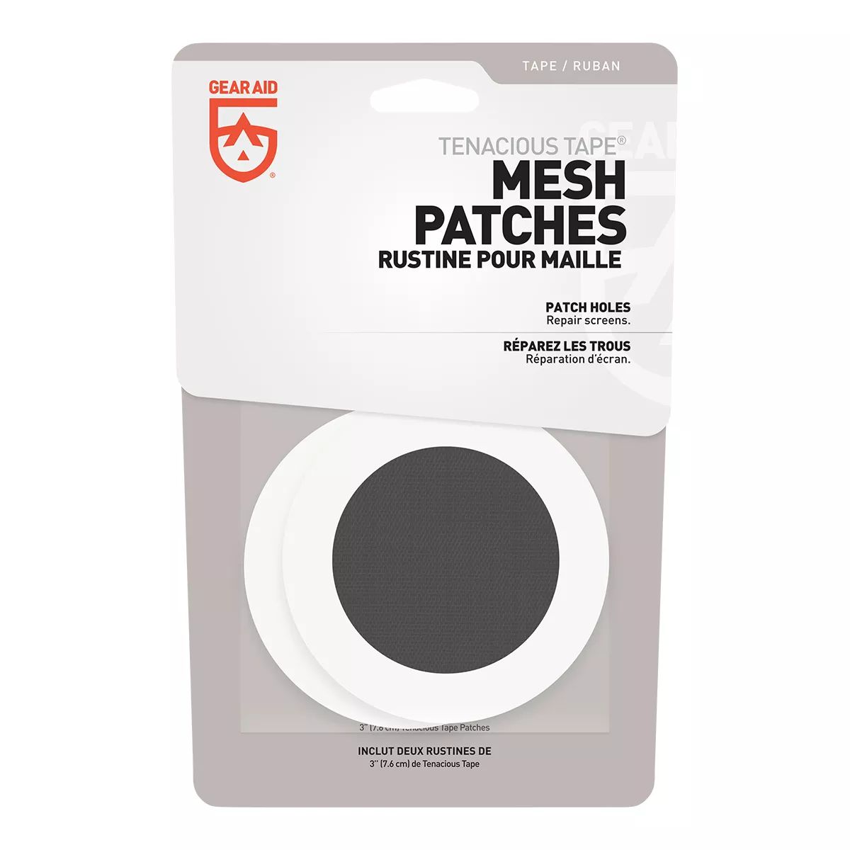 Gear Aid 3 Inch Mesh Patches Tenacious Tape Front_Flat