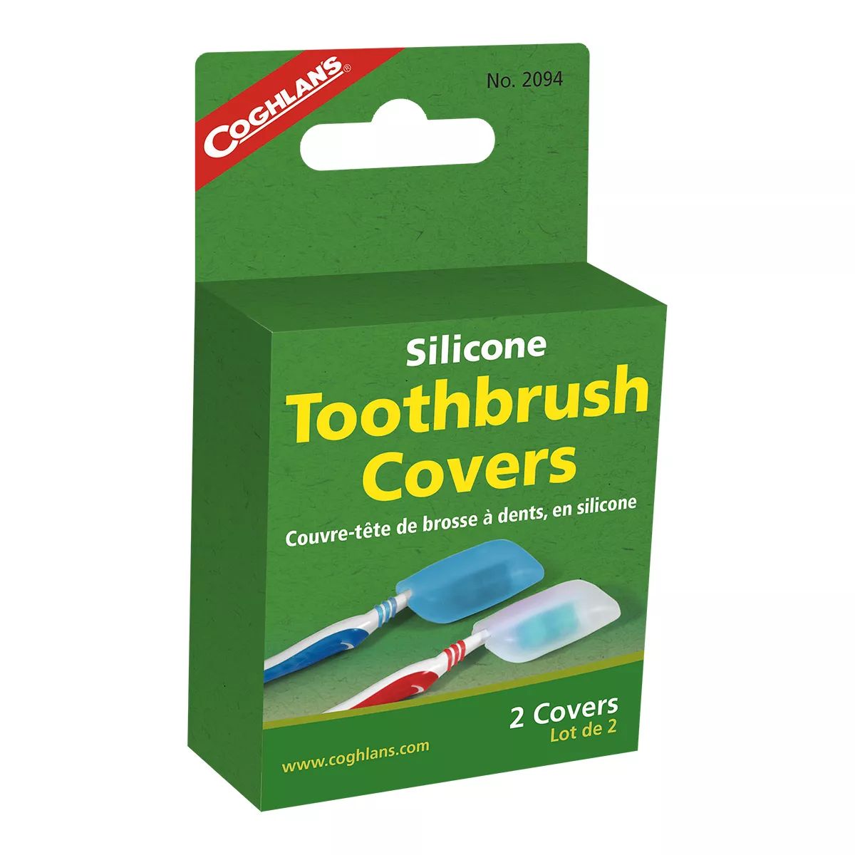 Coghlan's Silicone Toothbrush Covers – 2 pk Front_Angled_Right