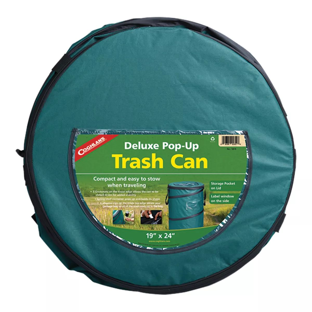 Coghlan's Deluxe Pop-Up Trash Can Front_Flat