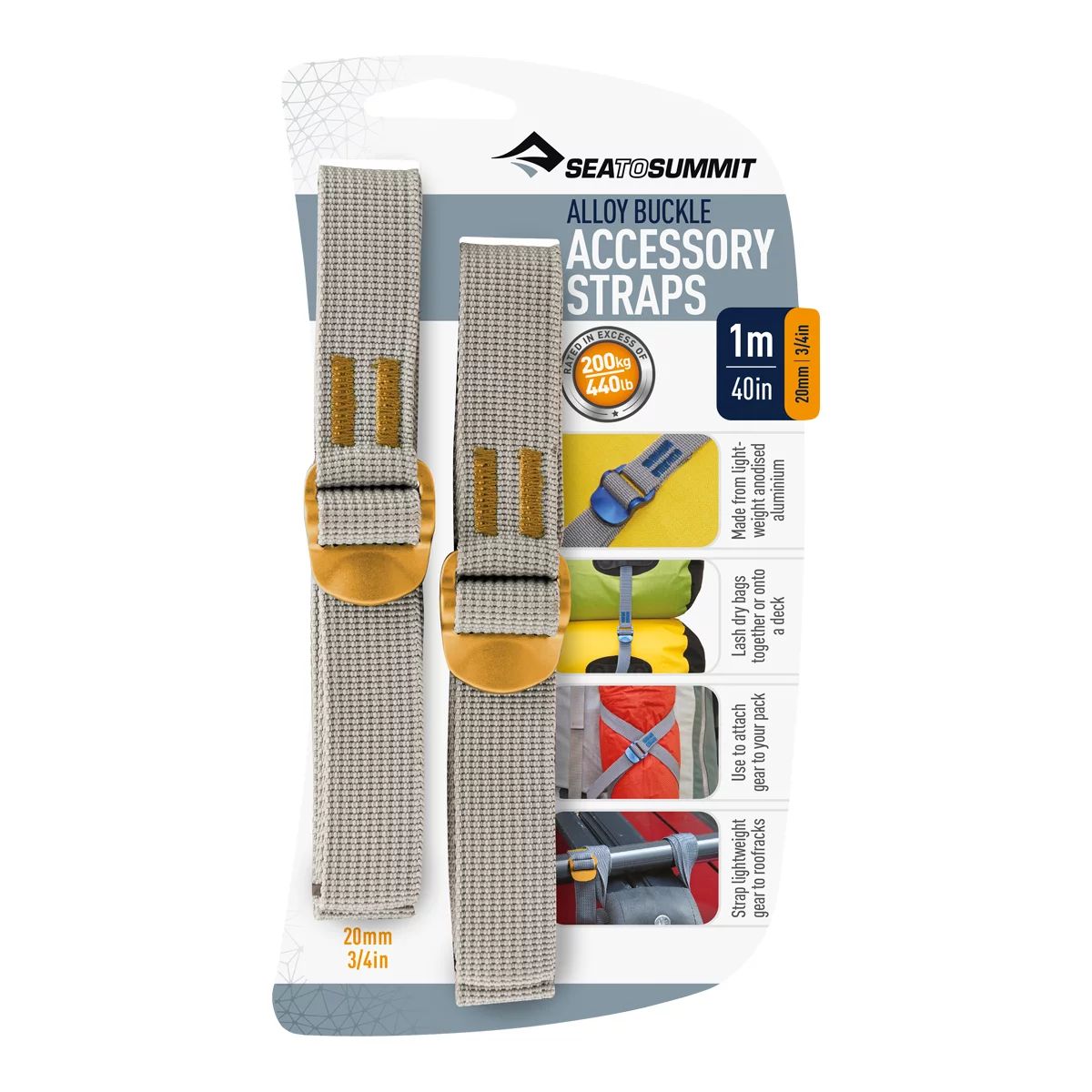 Sea to Summit 20mm Webbing Straps - 2 Pack Front_Flat