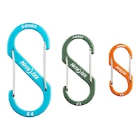 Nite Ize S-Biner Aluminum Dual Carabiner - 3 pk Assorted Front_Flat