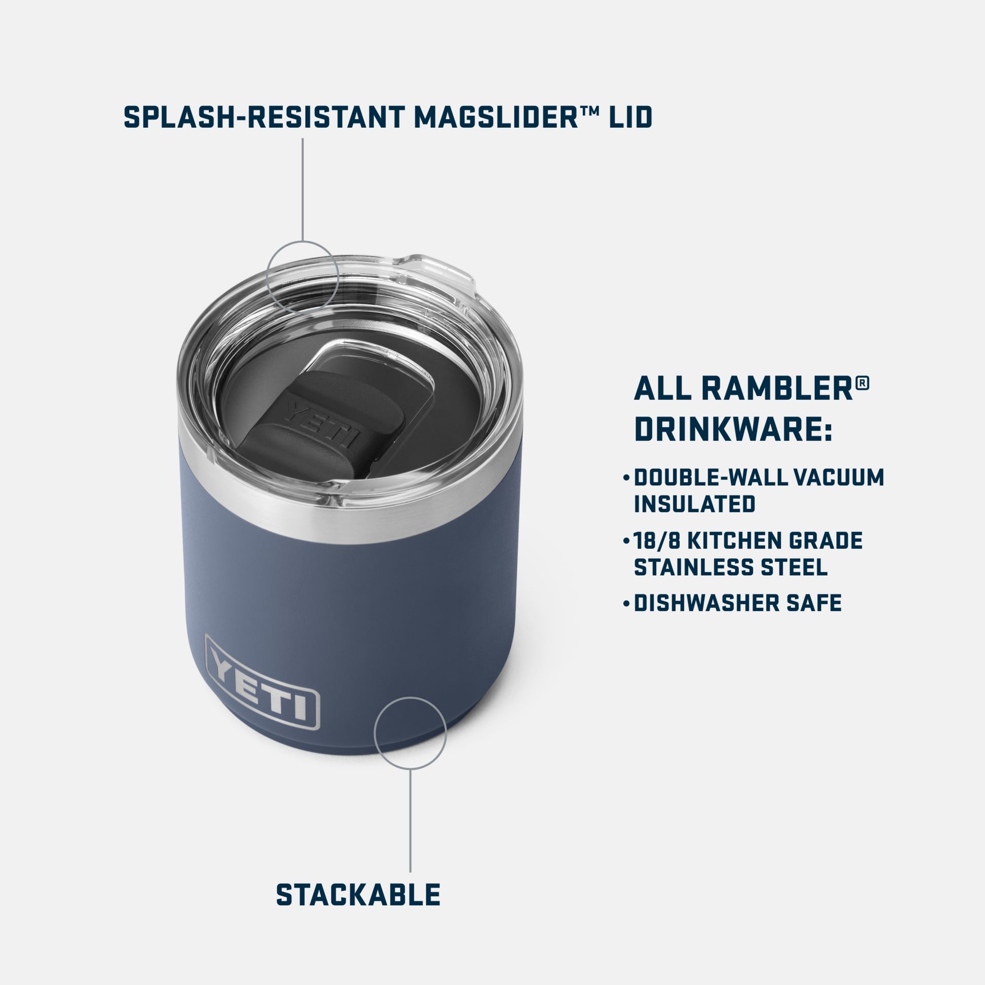 YETI Rambler 10 oz Lowball with Magslider Lid