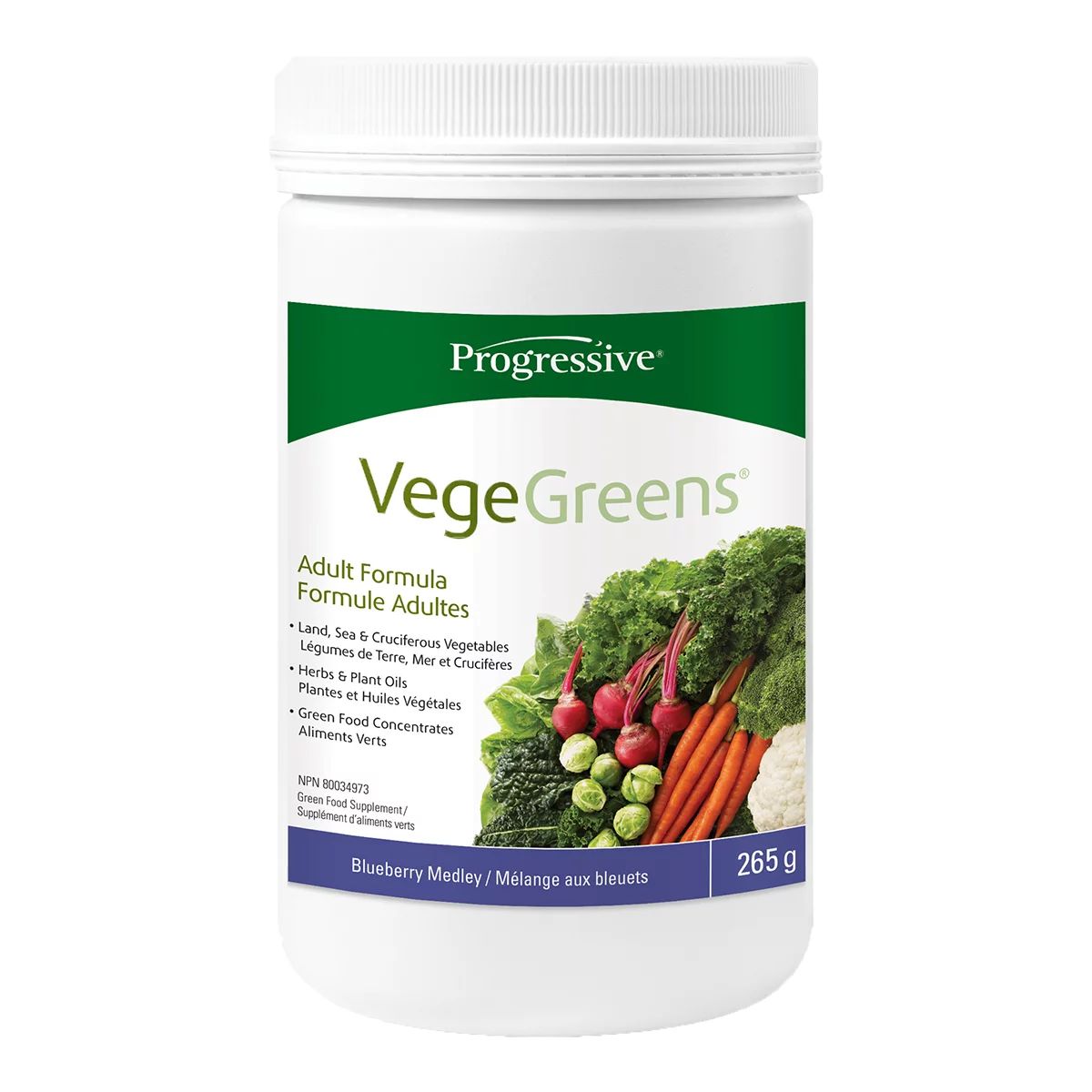 Progressive VegeGreens Blueberry Medley - 265 g