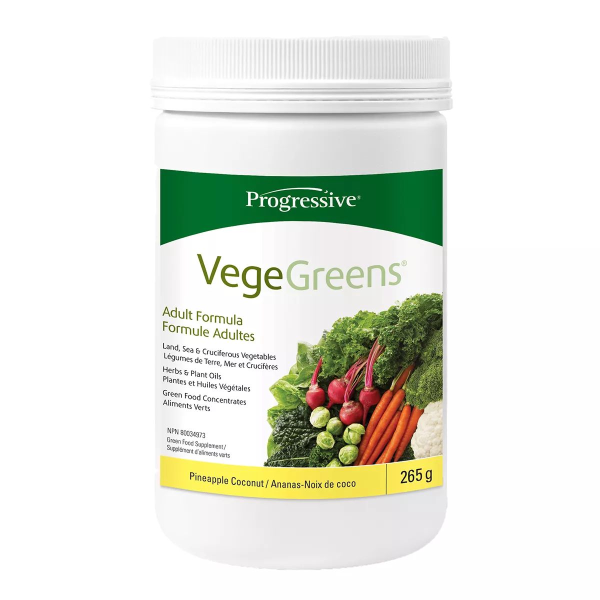 Progressive VegeGreens Pinapple Coconut - 265 g