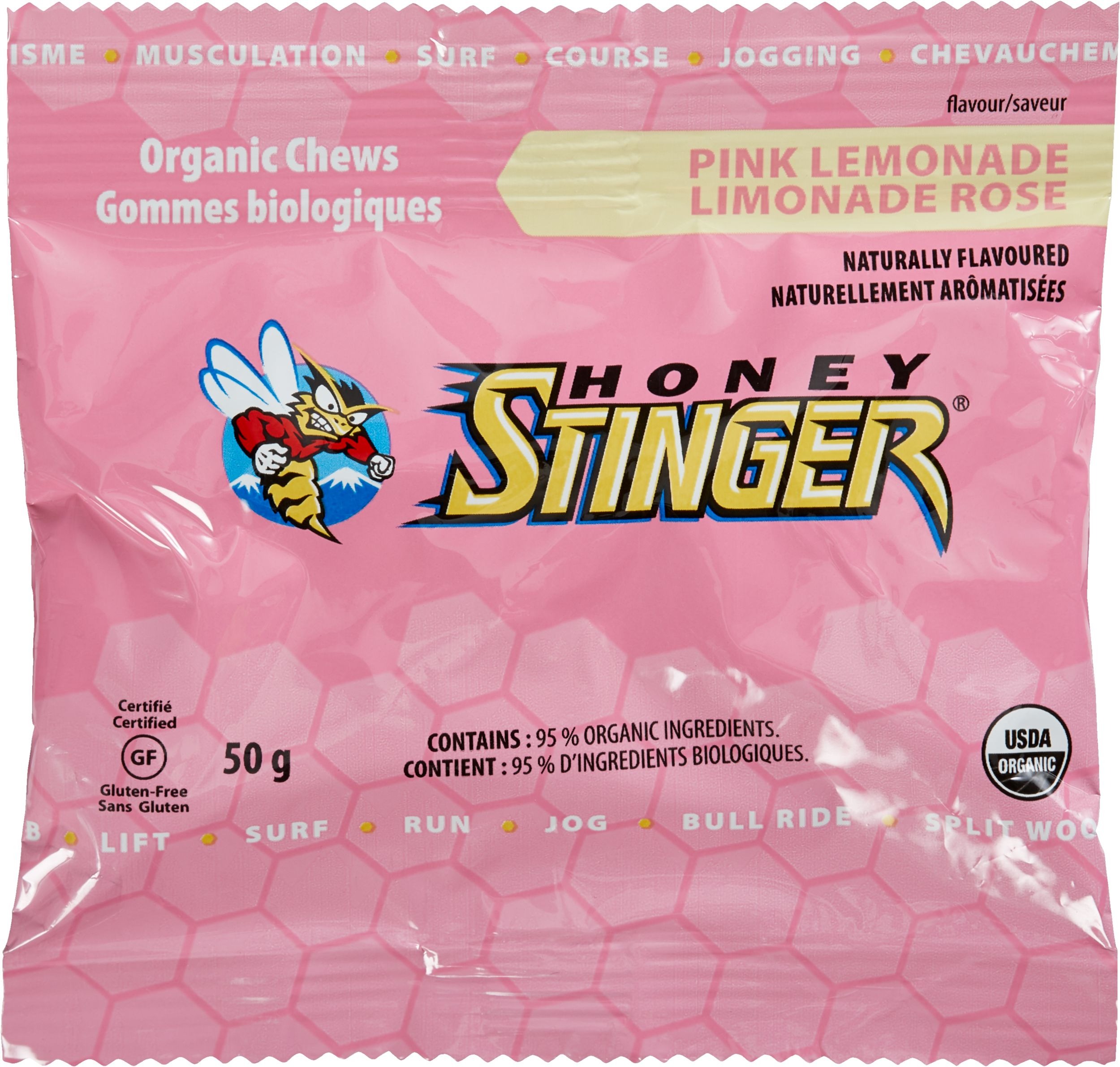 Honey Stinger Chew Pink Lemonade Front_Flat