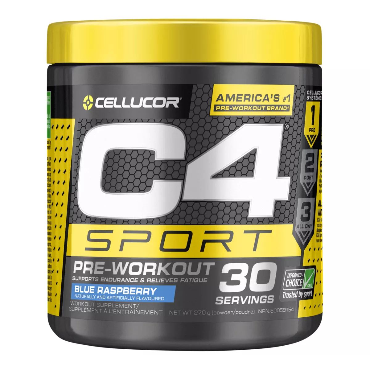 Image of C4 Sport Pre - Workout Blue Raspberry - 270g - 30 Servings