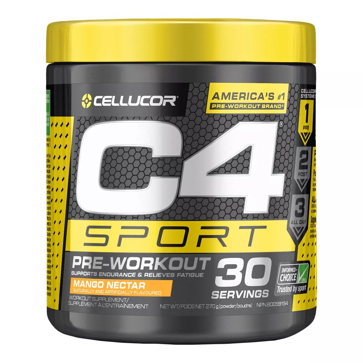 C4 Sport Pre-Workout - Mango Nectar - 30 Servings