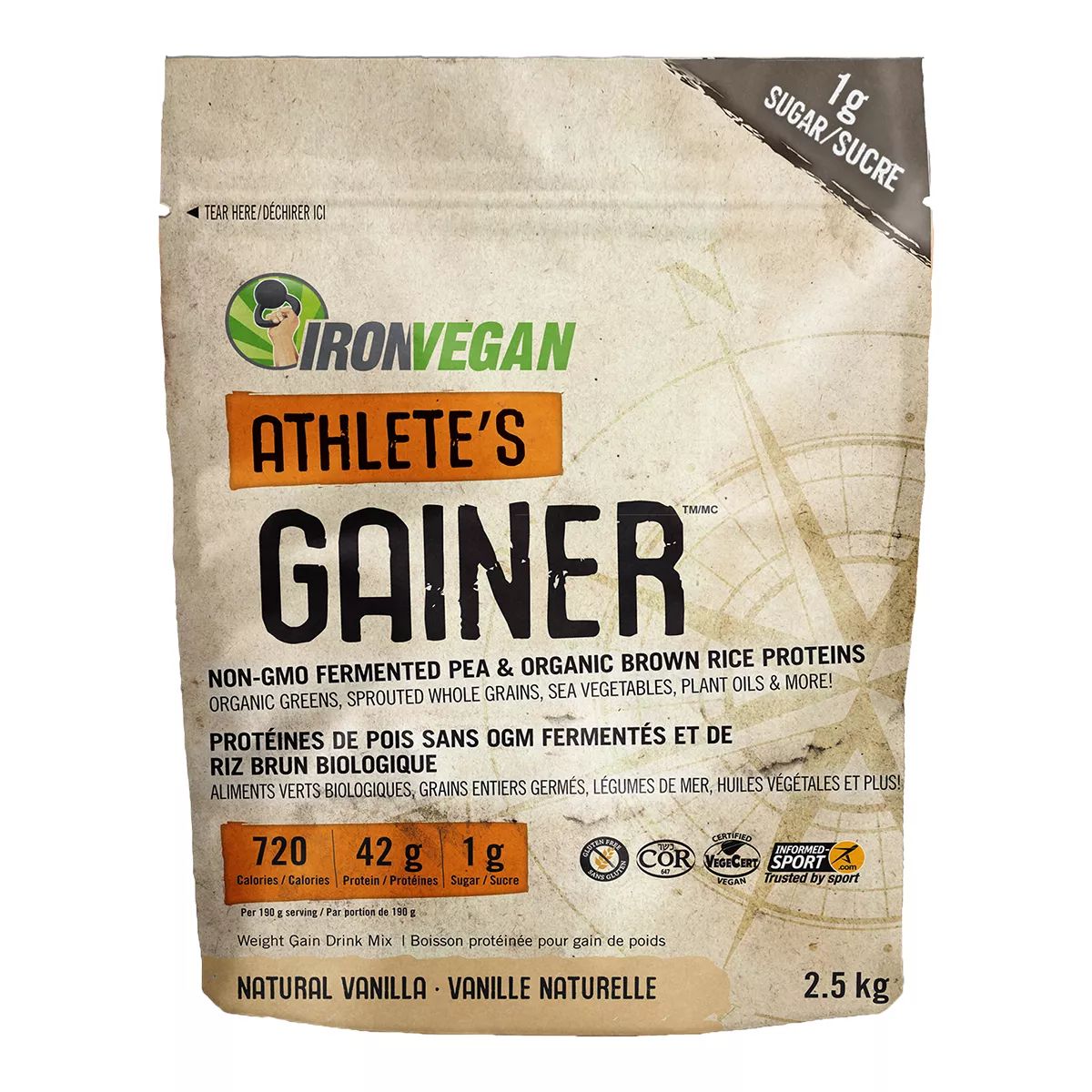 Image of Iron Vegan Athlete'S Gainer Vanilla