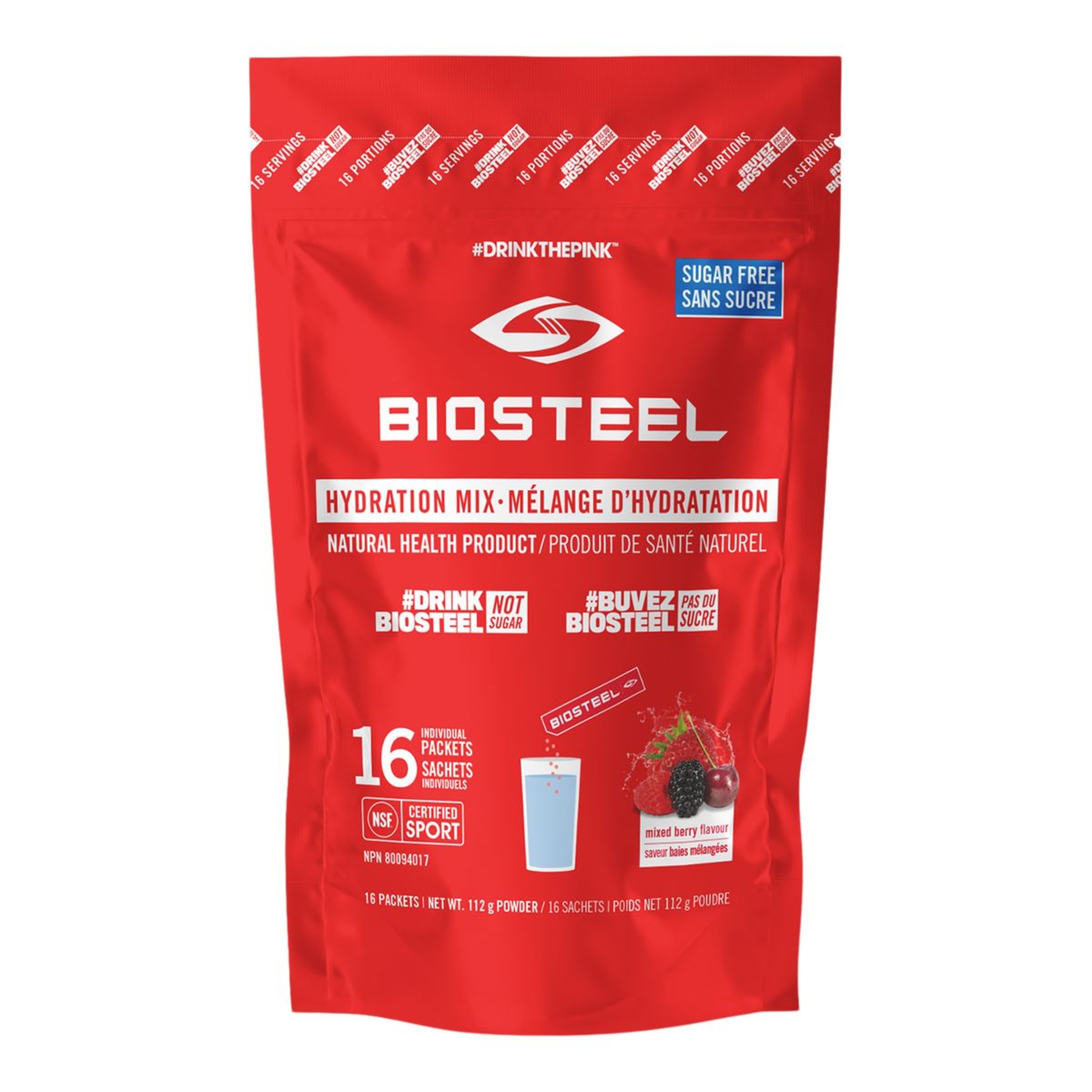 BioSteel Hydration Mix 16 Count Bag