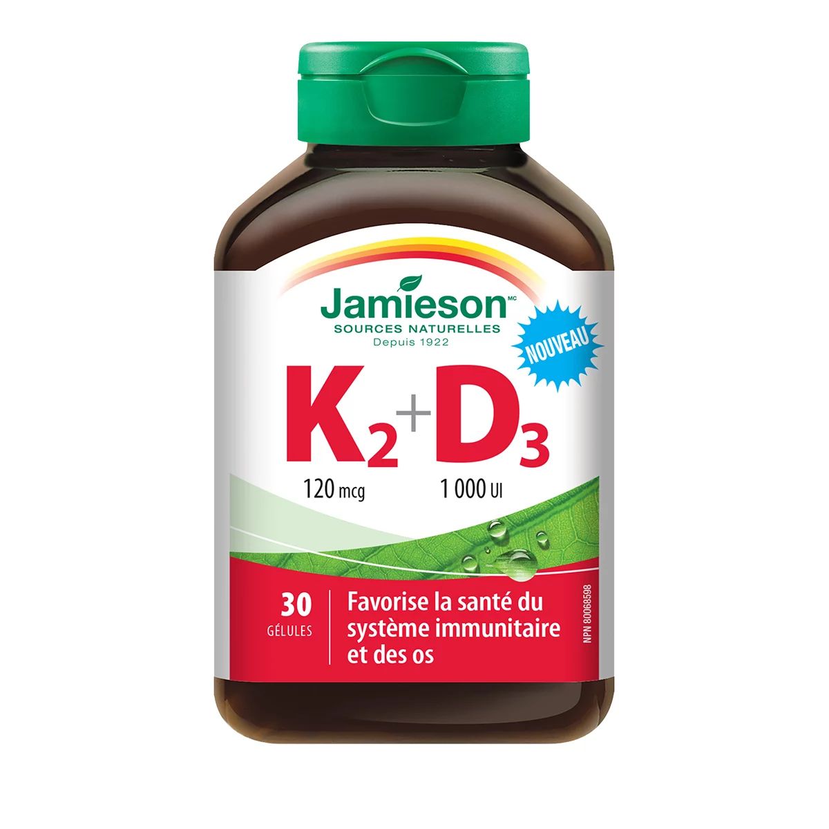 Jamieson Vitamin K2 + D3 - 30 Softgels