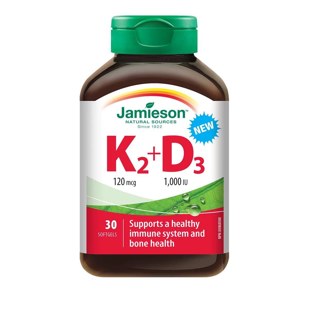 Jamieson Vitamin K2 + D3 - 30 Softgels