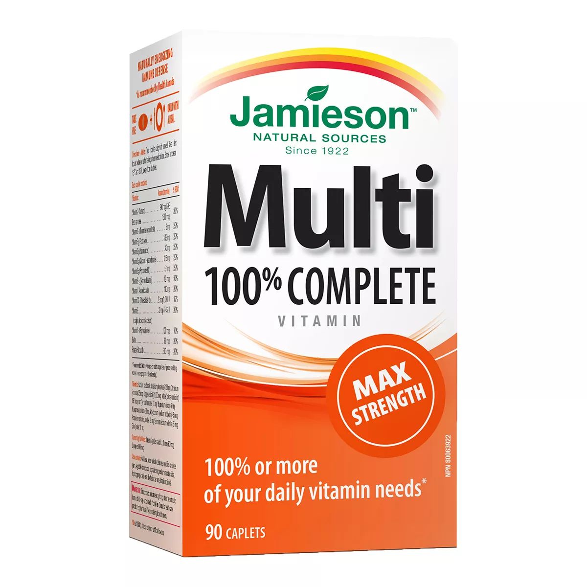 Jamieson 100% Complete Multivitamin for Adults  Max Strength