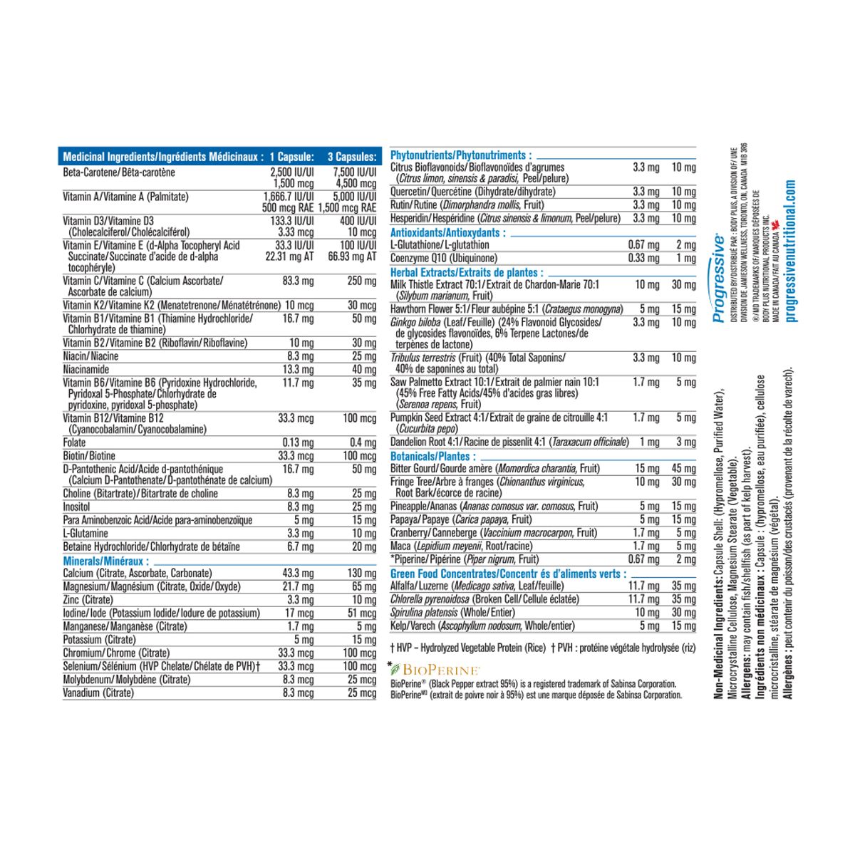 Progressive Men's MultiVitamin - 60 Caplets