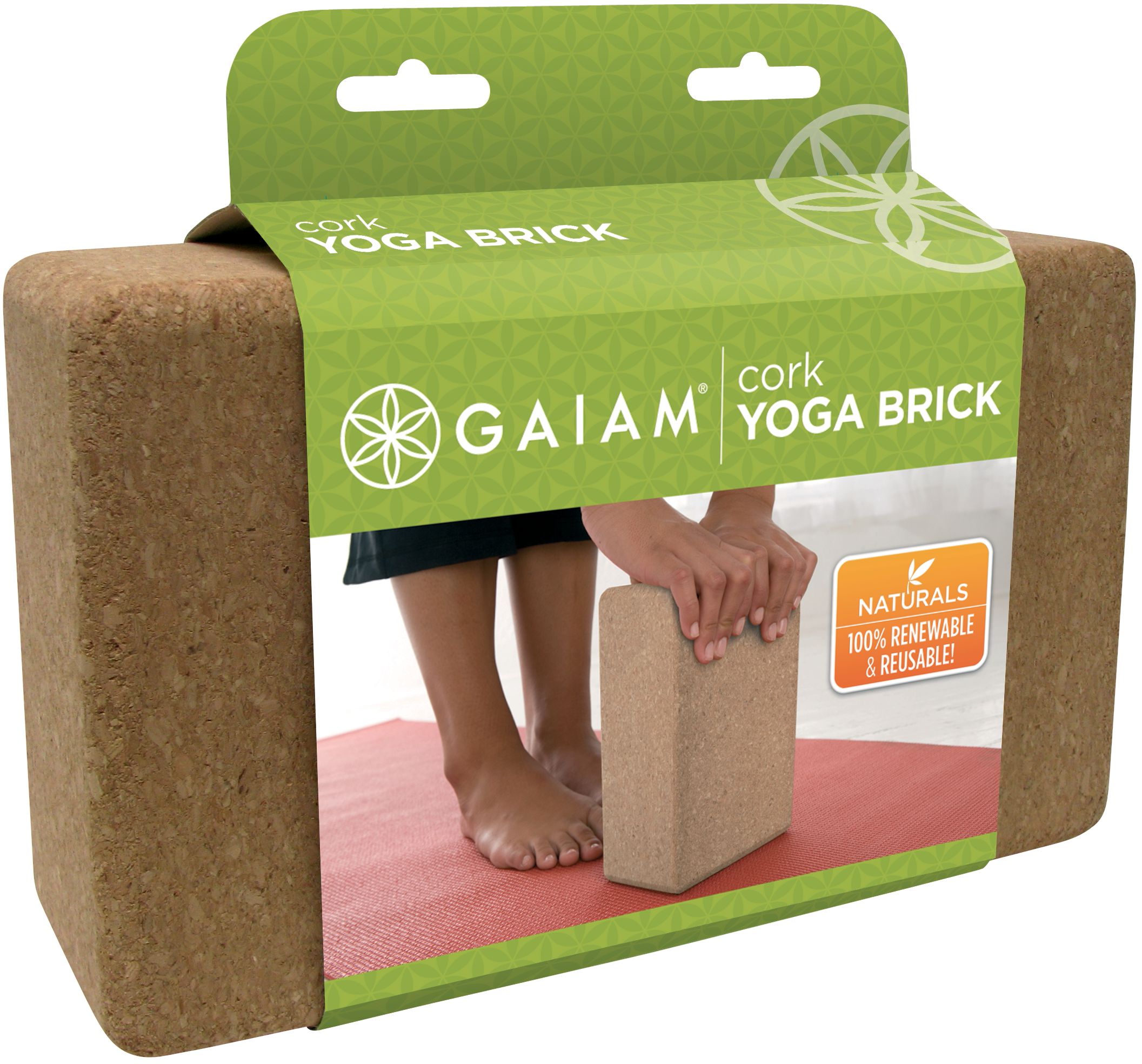 Image of Gaiam Cork Yoga Brick